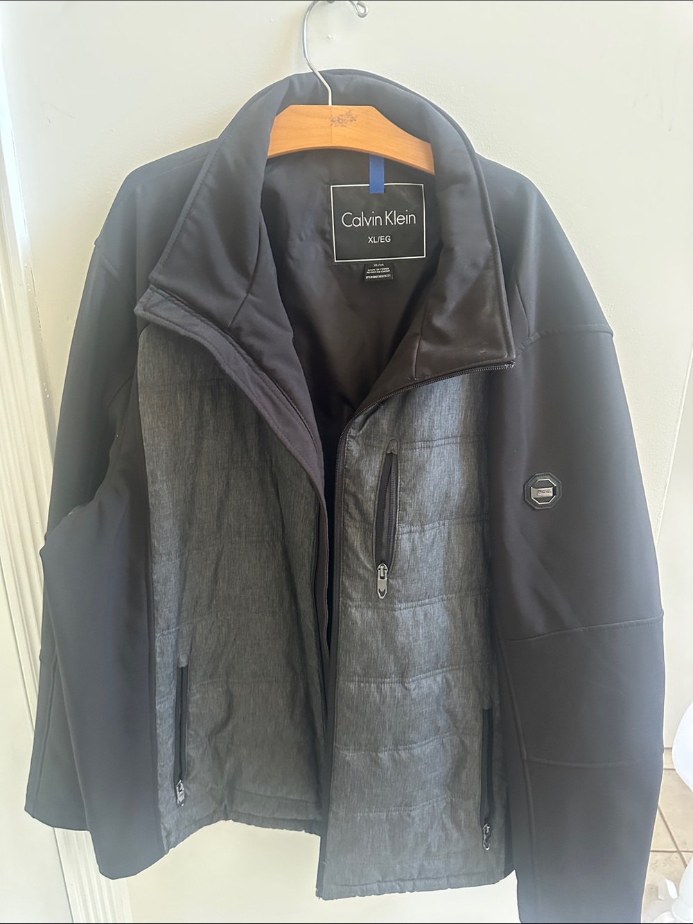 Calvin Klein Black and Gray Performance Jacket